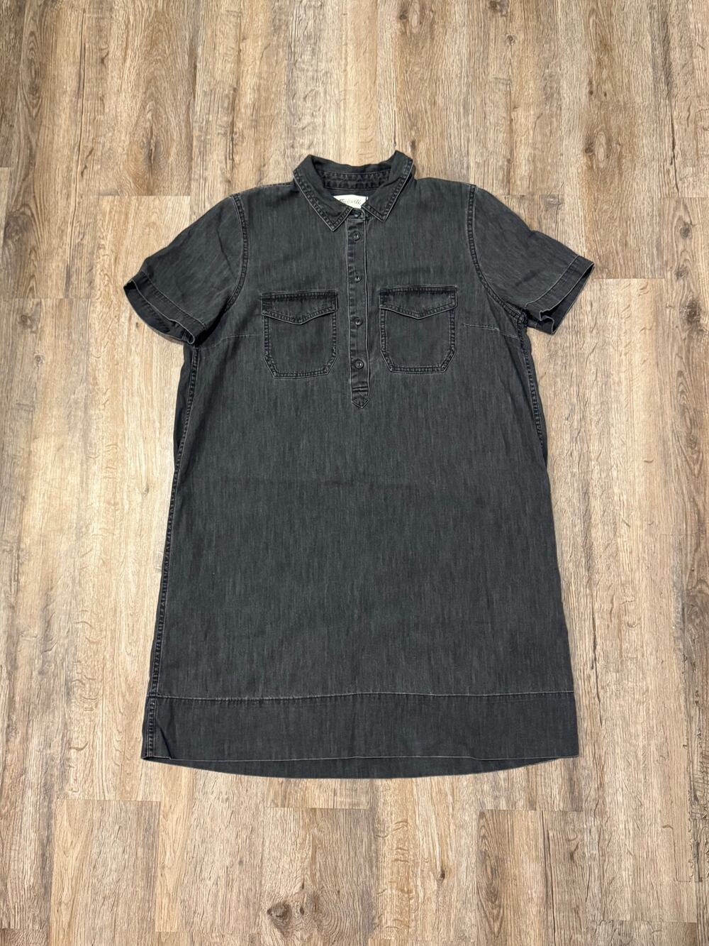 Madewell Women’s Denim Short-Sleeve Popover Shirtdress Size Medium
